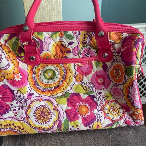 Vera Bradley Mini Loft duffel in clementine - Picture 4 of 16